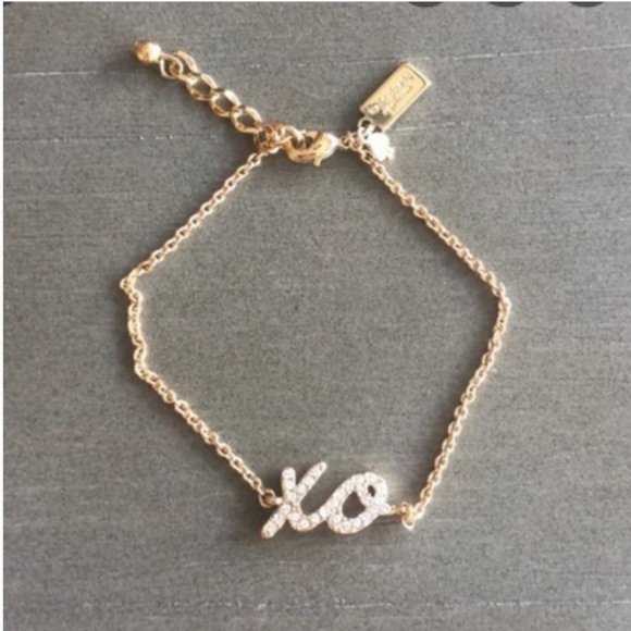 kate spade gold Metallic Xo Bracelet like new - Picture 6 of 7